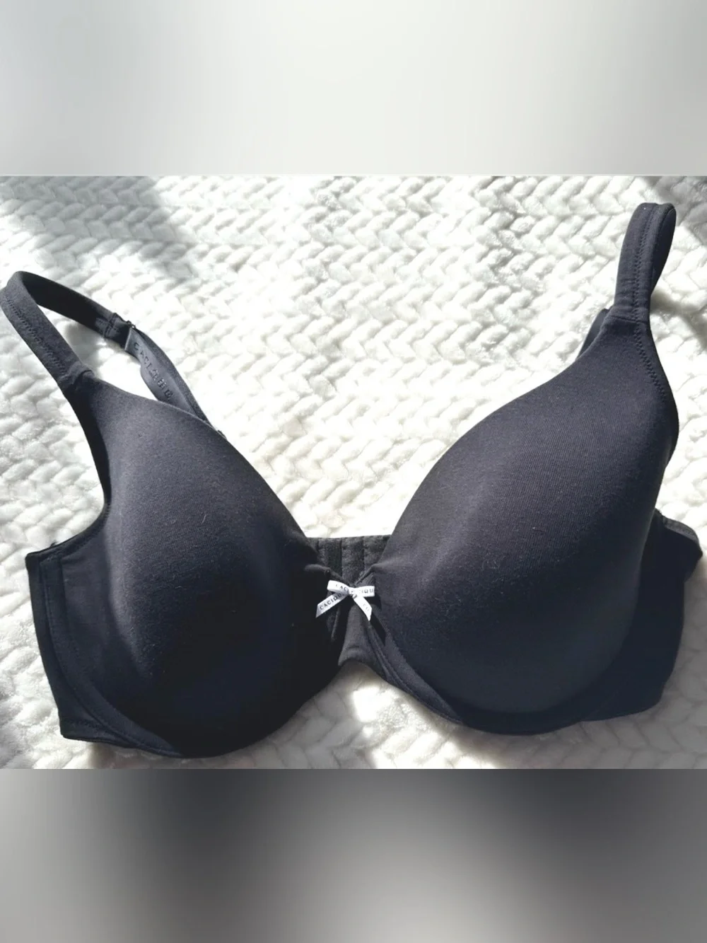 Cacique EUC Black Lightly Lined T-Shirt Bra 34DDD